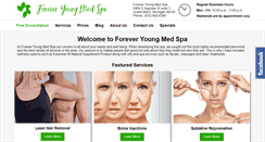 Desktop Screenshot of foreveryoungmed-spa.com