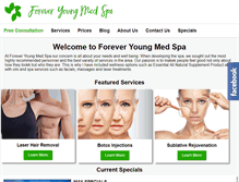 Tablet Screenshot of foreveryoungmed-spa.com